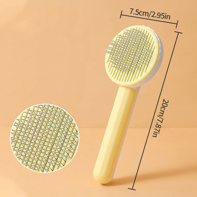 PawVoyage ShedRelease™ Self-Cleaning Slicker Brush – Cats & Dogs