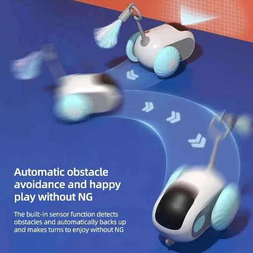 PawVoyage WhiskerDrive™ Smart Cat Toy – Remote & Auto Play