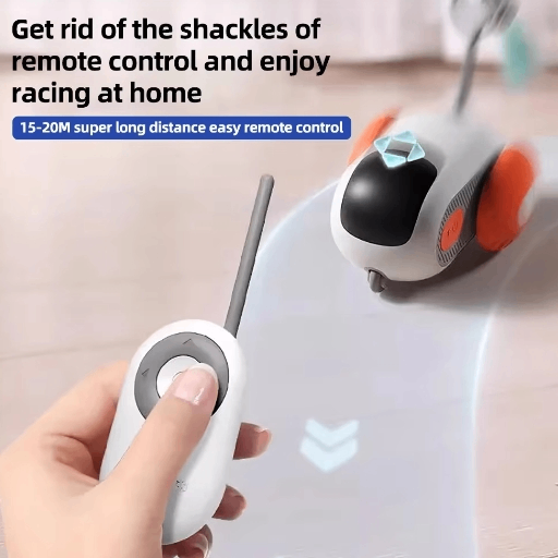 PawVoyage WhiskerDrive™ Smart Cat Toy – Remote & Auto Play