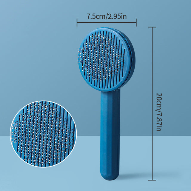 PawVoyage ShedRelease™ Self-Cleaning Slicker Brush – Cats & Dogs