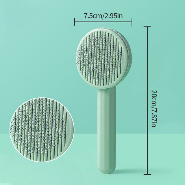PawVoyage ShedRelease™ Self-Cleaning Slicker Brush – Cats & Dogs