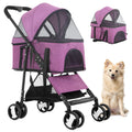 BestPet 3-in-1 Pet Stroller & Detachable Carrier – Purple