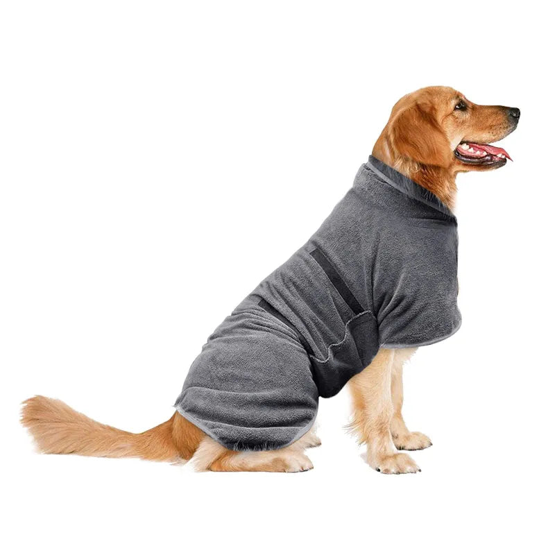 Microfiber dog drying robe color option