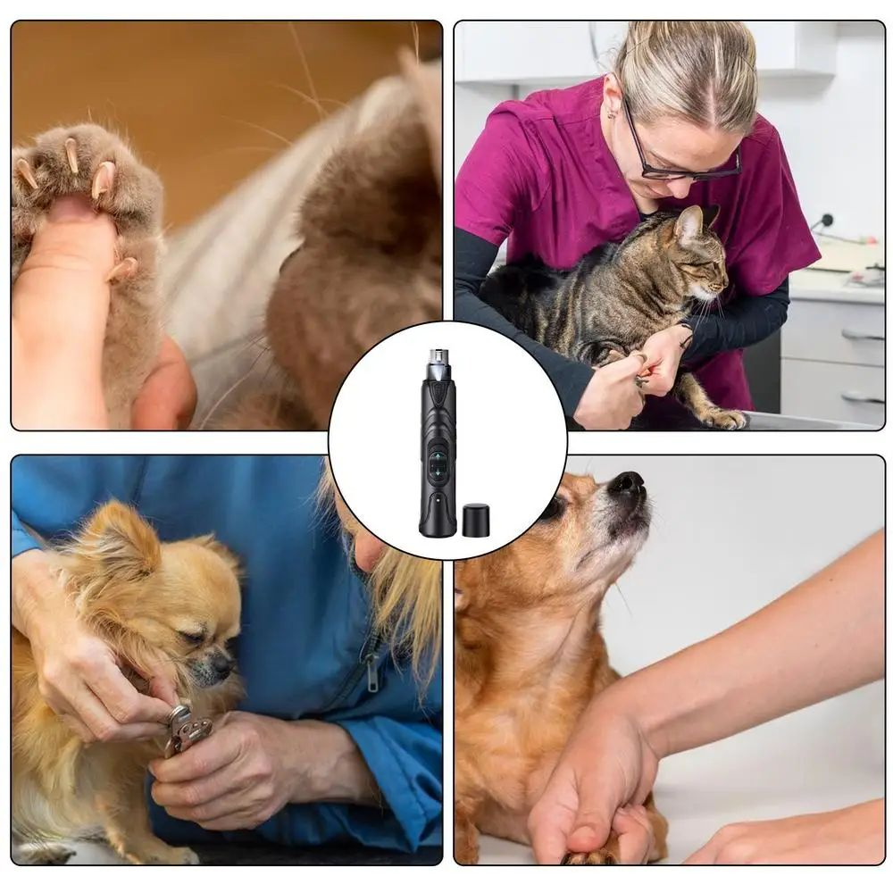 PawVoyage PawPrecision™ LED Pet Nail Grinder – Quiet 2-Speed