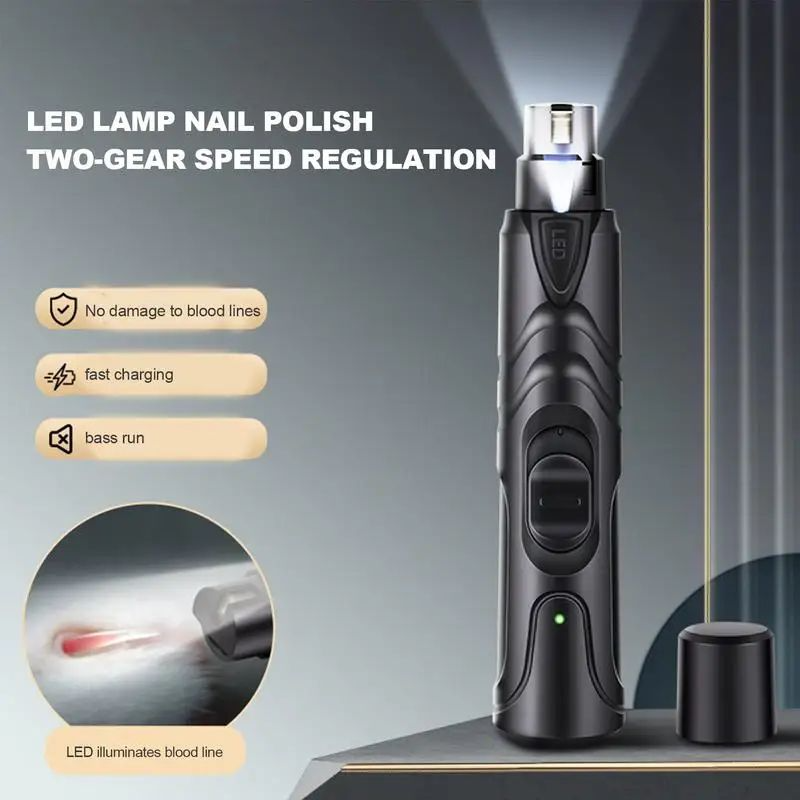PawVoyage PawPrecision™ LED Pet Nail Grinder – Quiet 2-Speed